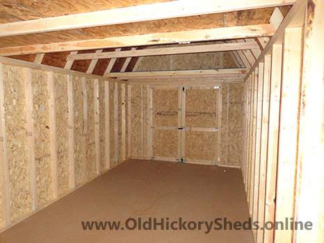 Hickory Sheds Lofted Barn Inside